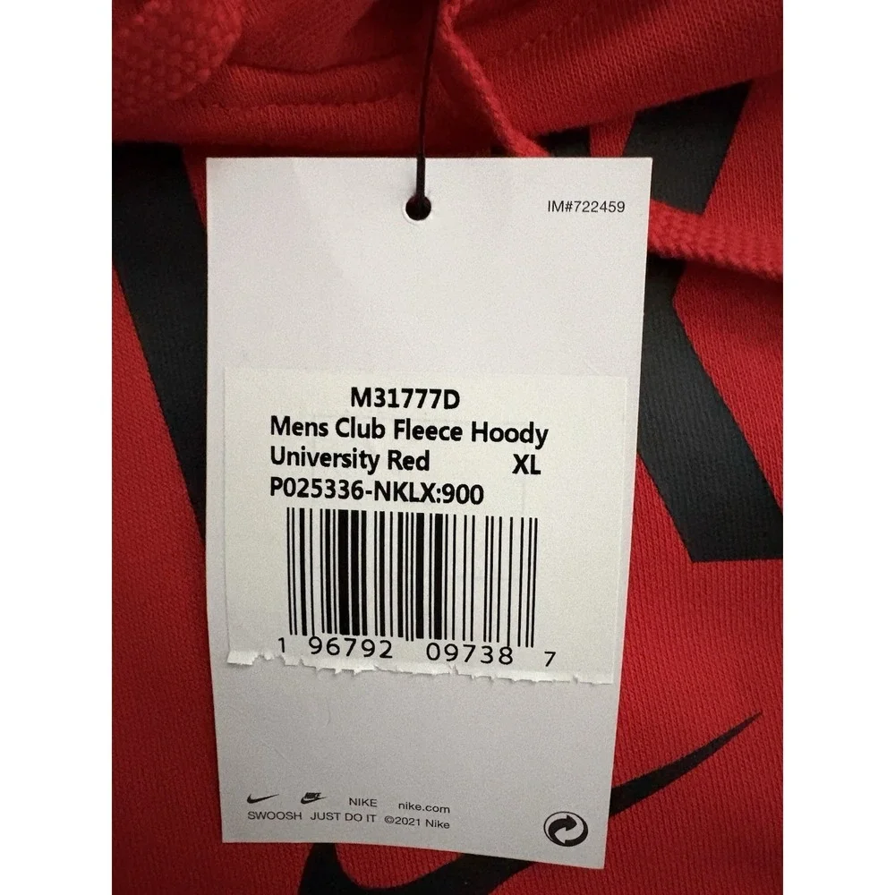 NEW Nike Lacrosse Pullover Hoodie M3177D Red Nike Hoodie Lacrosse Men's XLarge - Picture 4 of 8